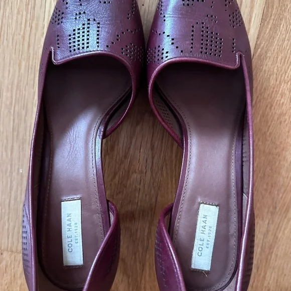 Cole Haan Grand Os Neara Womens Burgundy Leather Heels Pumps Shoes Size 8. - Picture 2 of 7